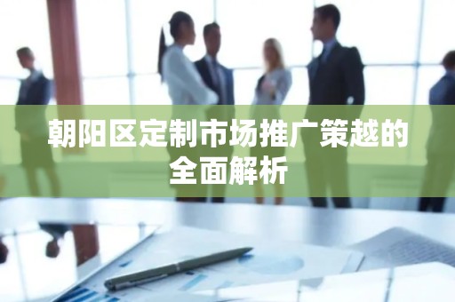 朝阳区定制市场推广策越的全面解析