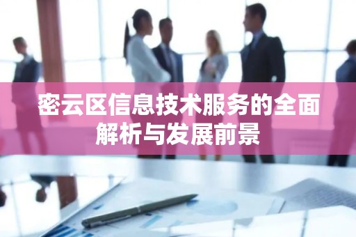 密云区信息技术服务的全面解析与发展前景