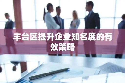 丰台区提升企业知名度的有效策略