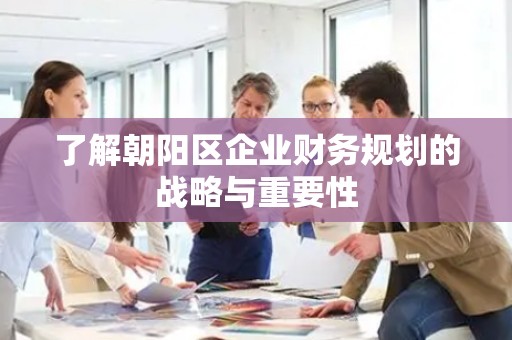 了解朝阳区企业财务规划的战略与重要性