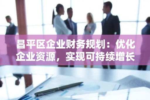 昌平区企业财务规划：优化企业资源，实现可持续增长