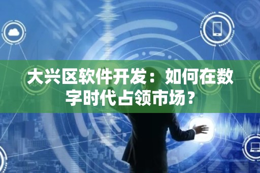 大兴区软件开发：如何在数字时代占领市场？