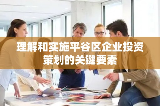 理解和实施平谷区企业投资策划的关键要素