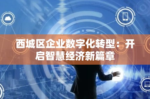 西城区企业数字化转型：开启智慧经济新篇章