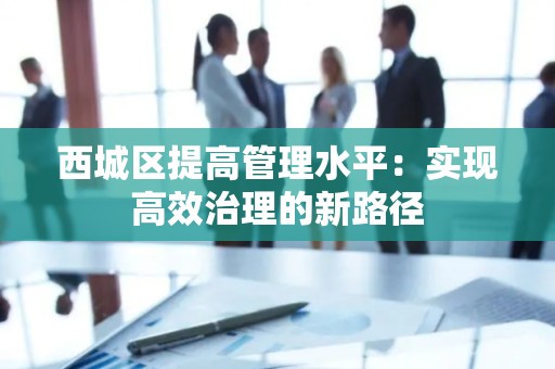 西城区提高管理水平：实现高效治理的新路径