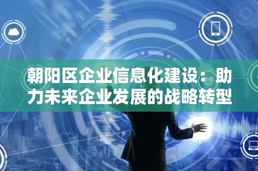 朝阳区企业信息化建设：助力未来企业发展的战略转型