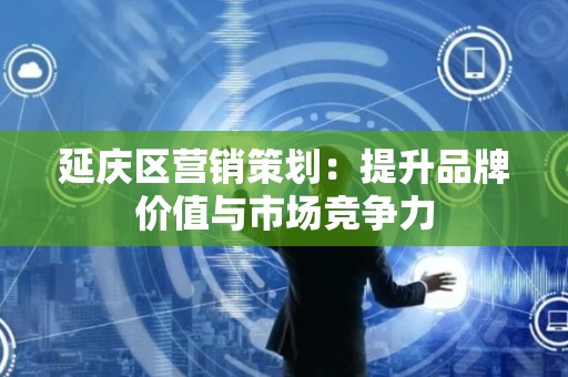 延庆区营销策划：提升品牌价值与市场竞争力