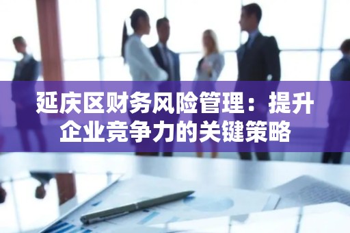 延庆区财务风险管理：提升企业竞争力的关键策略