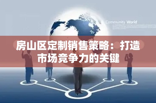 房山区定制销售策略：打造市场竞争力的关键
