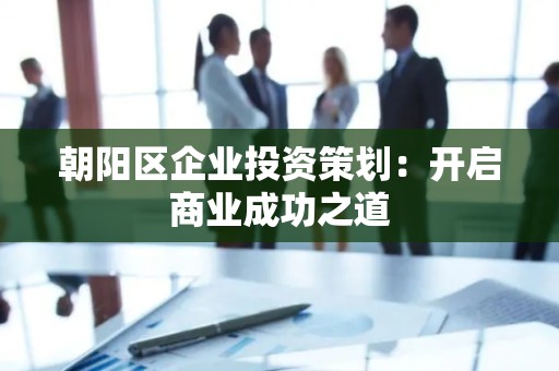 朝阳区企业投资策划：开启商业成功之道
