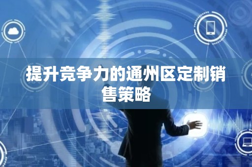 提升竞争力的通州区定制销售策略