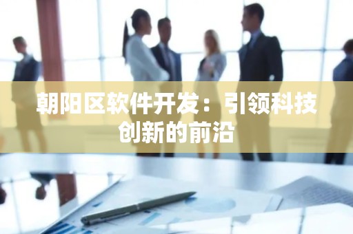 朝阳区软件开发：引领科技创新的前沿