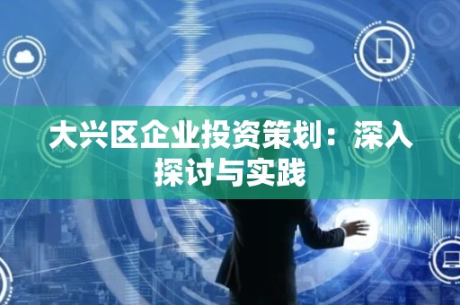 大兴区企业投资策划：深入探讨与实践
