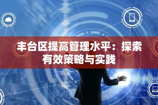 丰台区提高管理水平：探索有效策略与实践