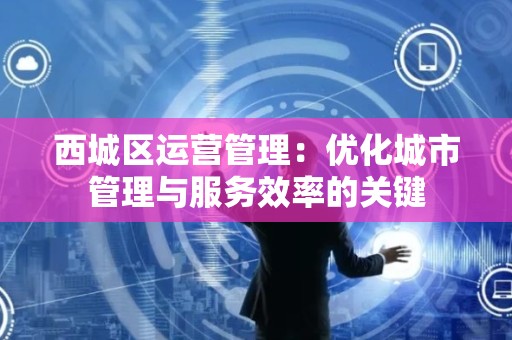 西城区运营管理：优化城市管理与服务效率的关键